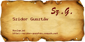 Szidor Gusztáv névjegykártya